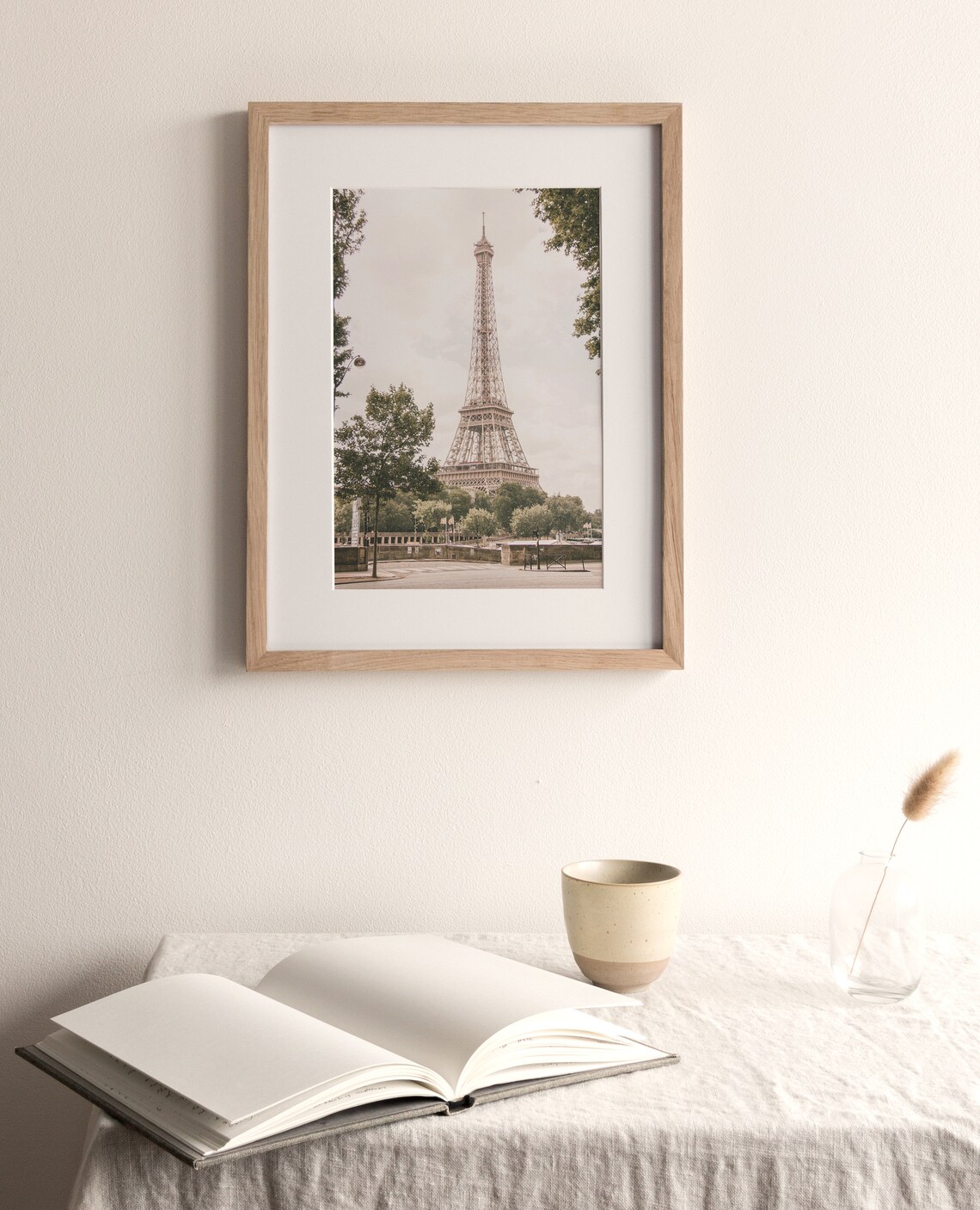 Paris Eiffel Tower Photo, Neutral Architectural Art Print - Image 4