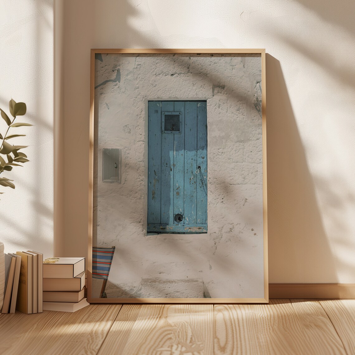 Blue Door In Italy Print Italy Wall Art Blue White Poster Italy Photography Coastal Village Italian Architecture Mediterranean Art - Image 4