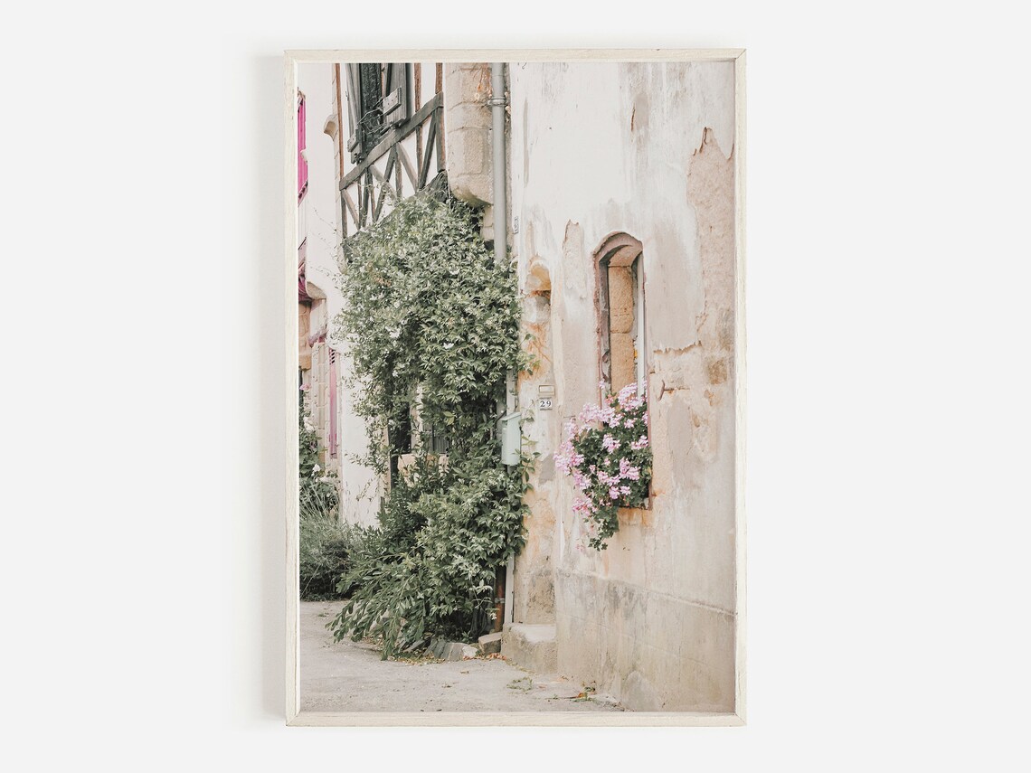 Auray France Travel Poster, French Countryside Village
