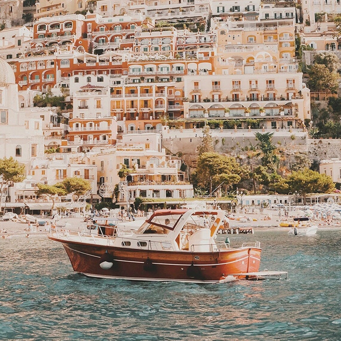 Positano Boat Print, Amalfi Coast Travel Poster - Image 2
