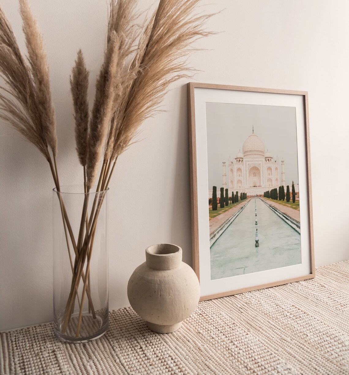 Taj Mahal Boho Travel Poster, Minimalist India Art - Image 3
