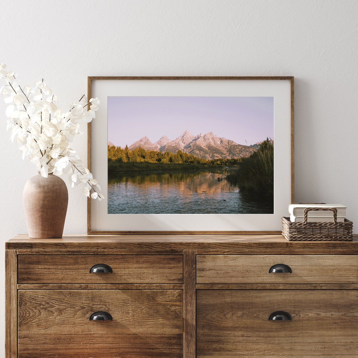 Mountain Range Sunrise Art Print, Grand Tetons - Image 3