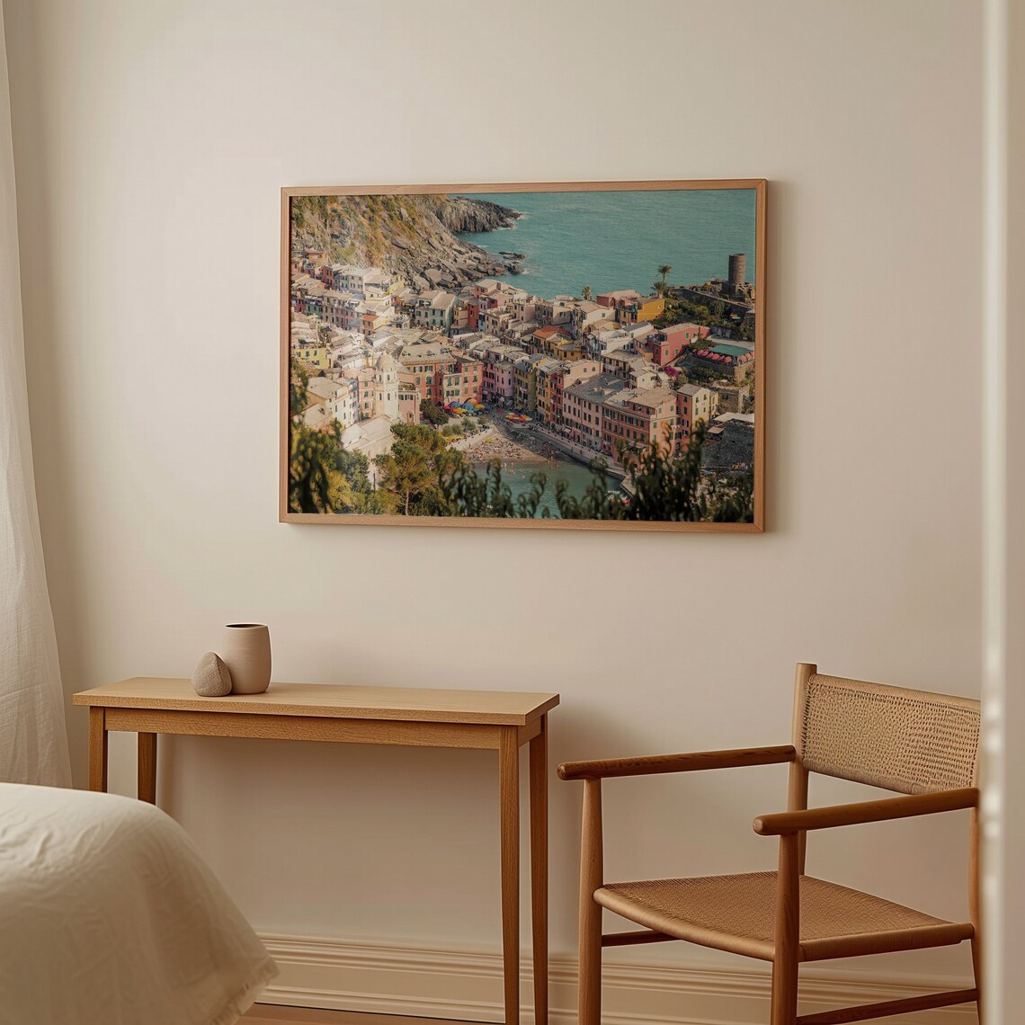 Colorful Cinque Terre Village Harbor Pastel Houses Seaside View Poster - Image 2