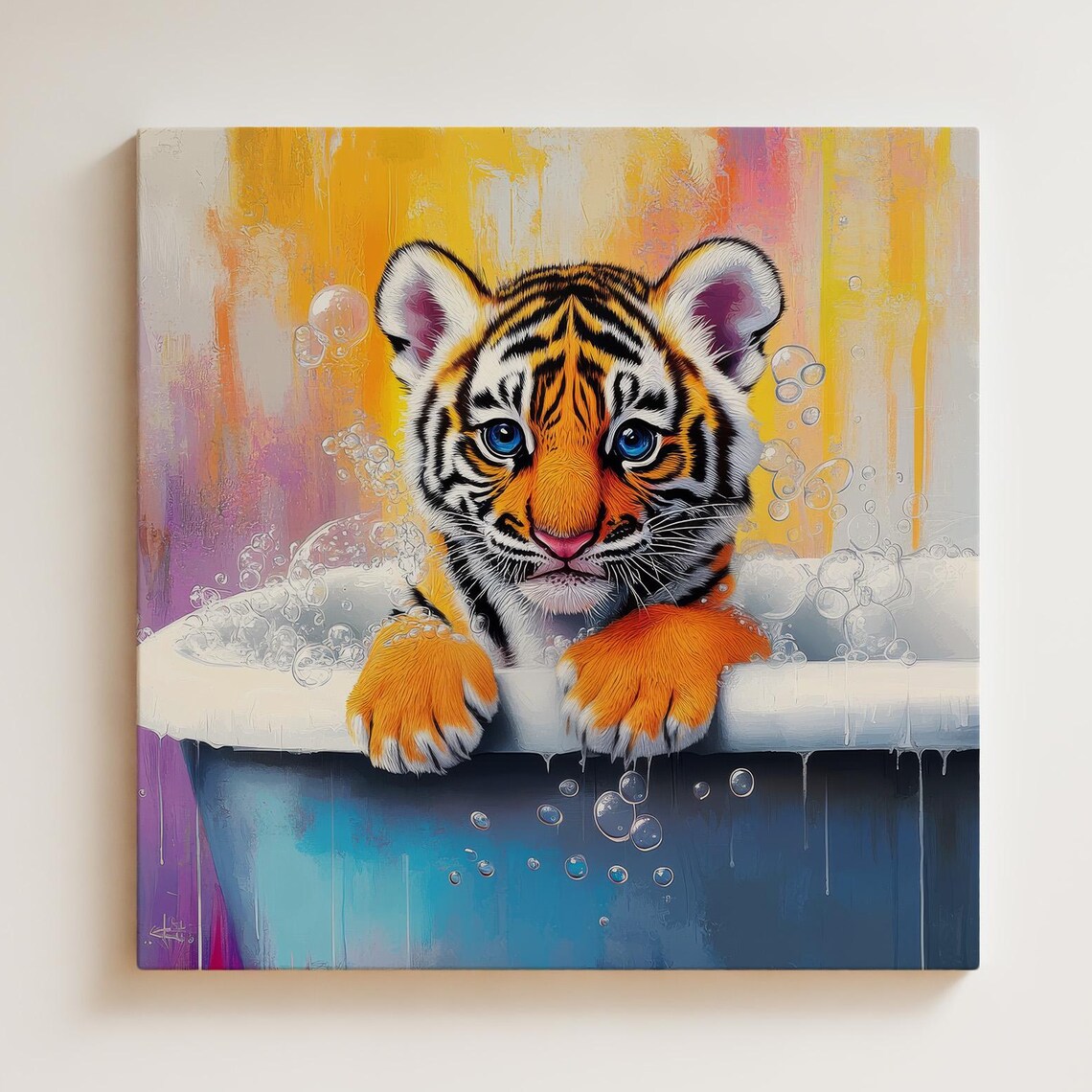 Tiger In A Bathtub, Funny Bathroom Nursery Decor