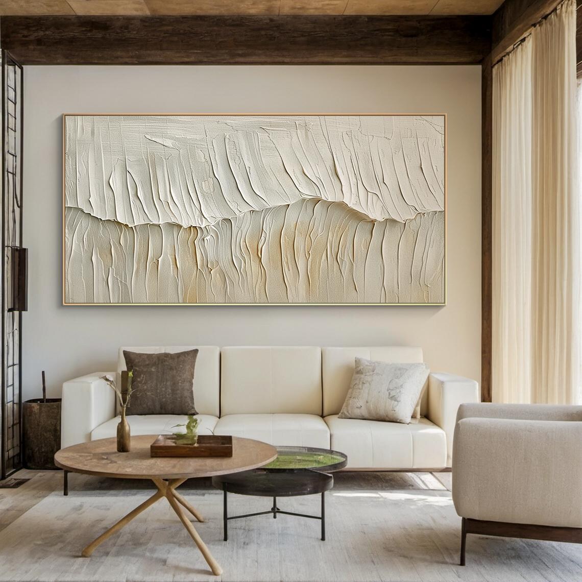 Beige Abstract Wabi Sabi Art Print, Modern Decor - Image 4