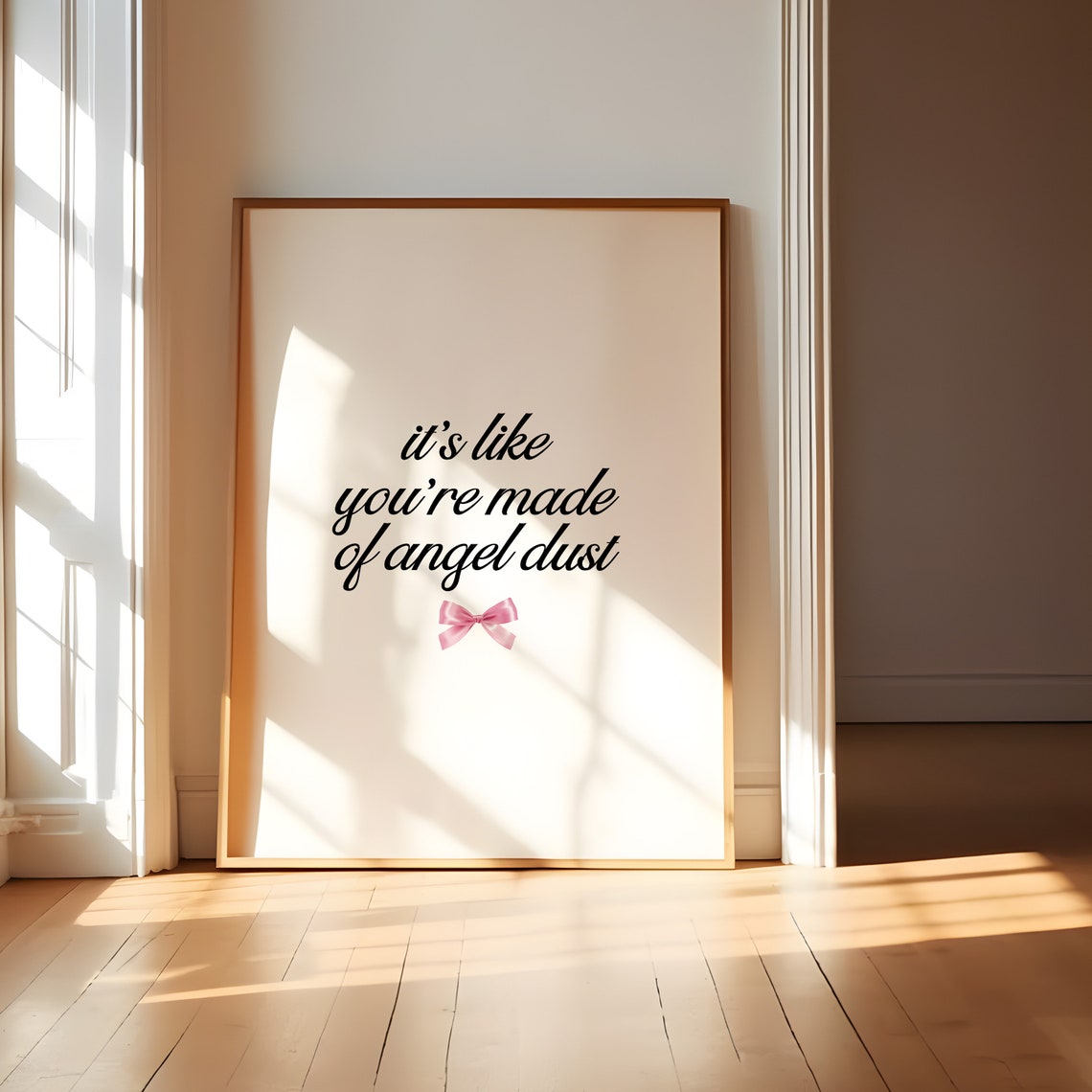 Angel Dust Quote Pink Bow Coquette Script Girls Room Decor Poster - Image 2
