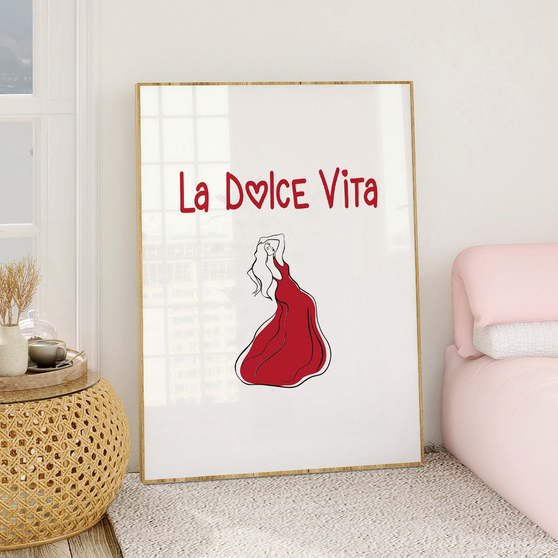 La Dolce Vita Poster Art Print Italian Quote Print Italy Decor Vintage Italian Wall Art Print Retro Italy Art Print Italy Art Print - Image 3