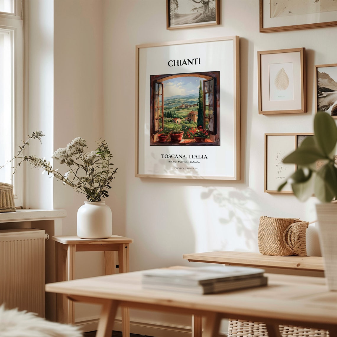 Chianti Tuscany Window View Cypress Hills Farmhouse Art Poster - Image 2