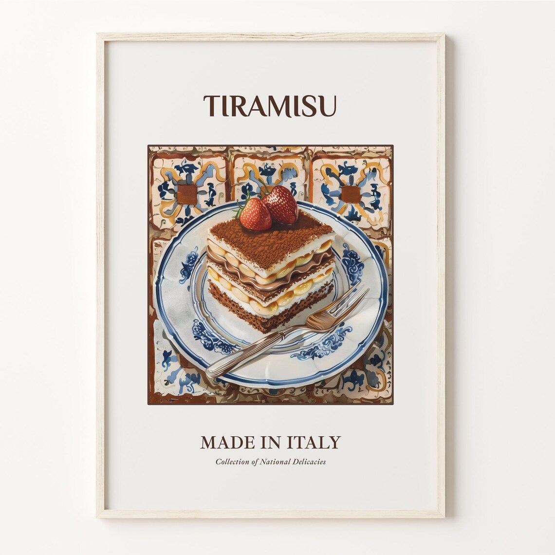 Tiramisu Italian Classic Dessert National Delicacy Cake Poster