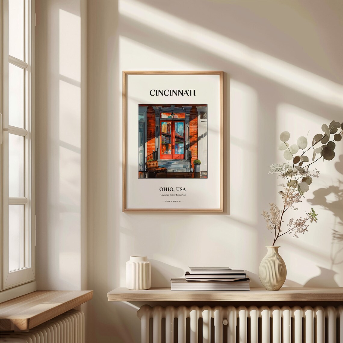 Cincinnati Ohio American Cities Collection Brick Doorway Poster - Image 3