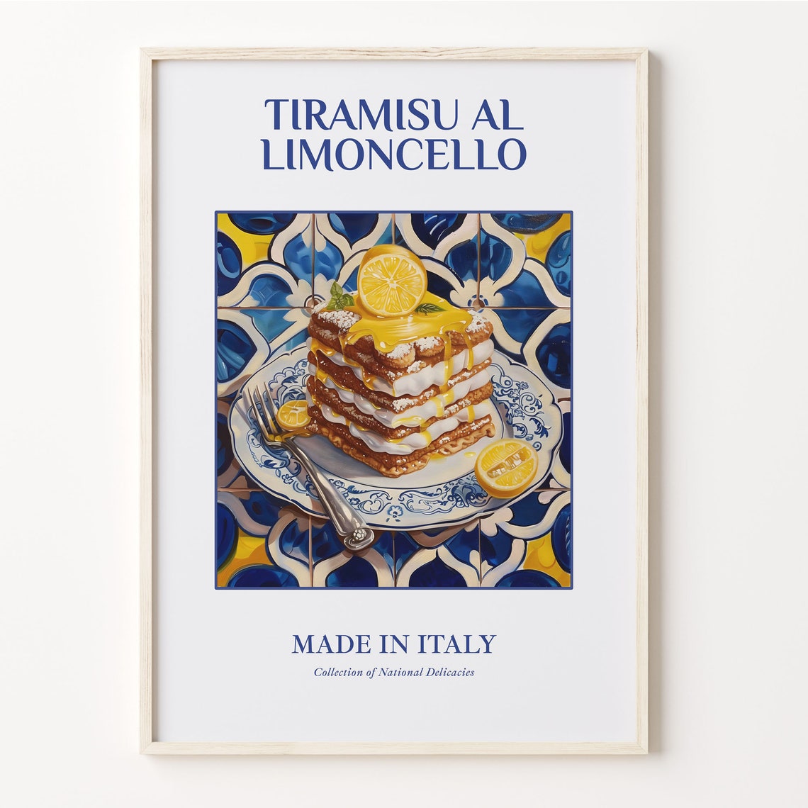 Tiramisu al Limoncello Italian Lemon Cream Layered Dessert Poster