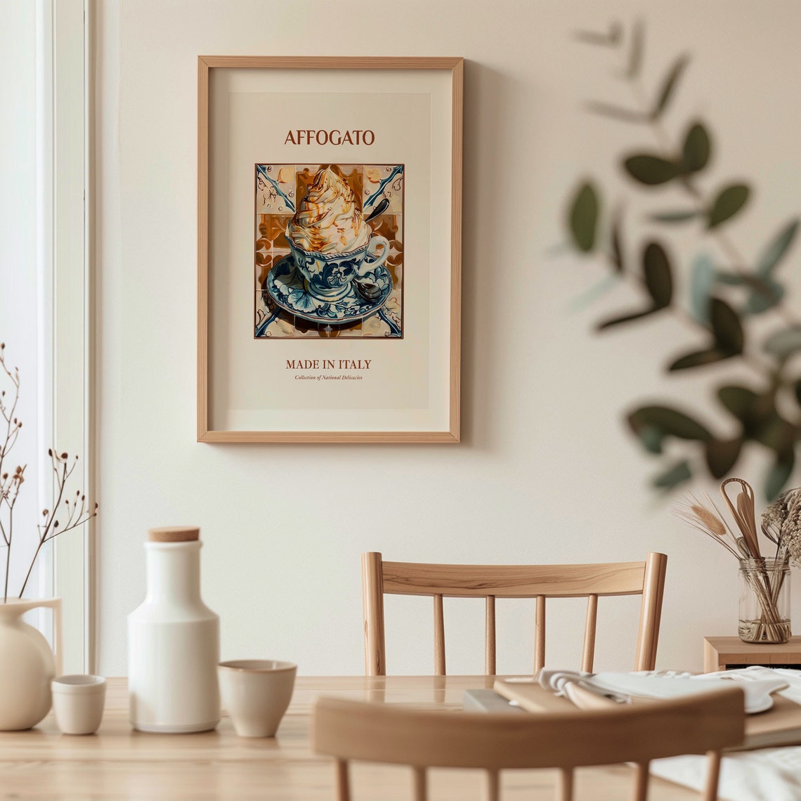 Affogato Italian Dessert Porcelain Cup Tile Kitchen Decor Poster - Image 3