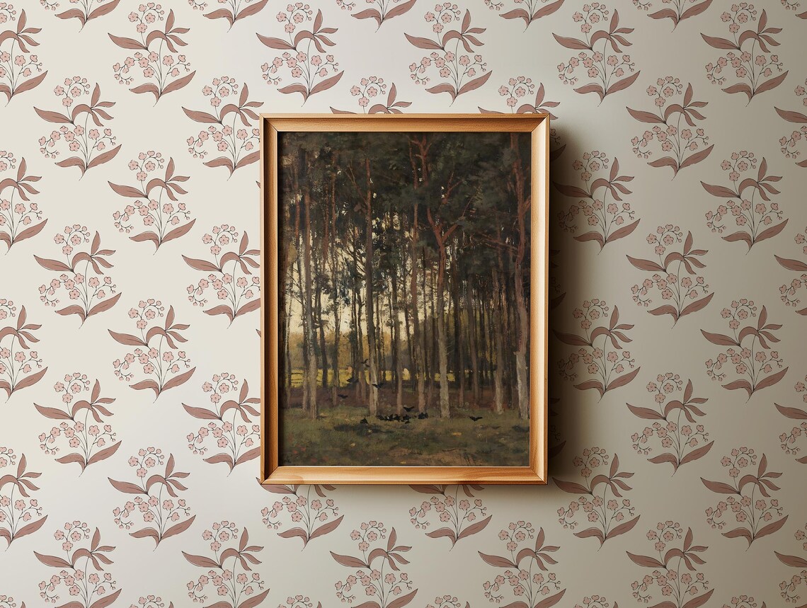 Neutral Landscape Oil Painting Abstract Art Print - Image 3