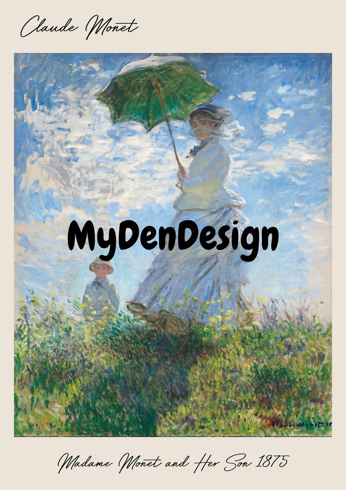 Claude Monet, Madame Monet and Her Son, Vintage Print - Image 2