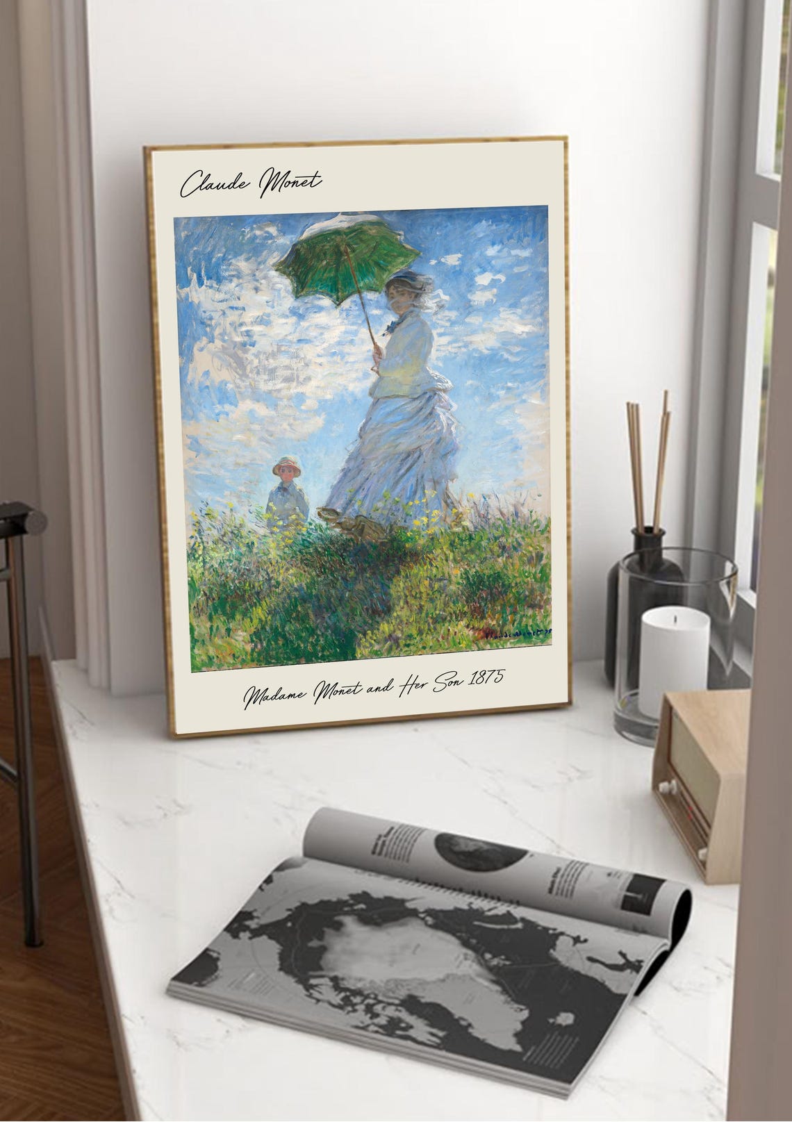 Claude Monet, Madame Monet and Her Son, Vintage Print - Image 3