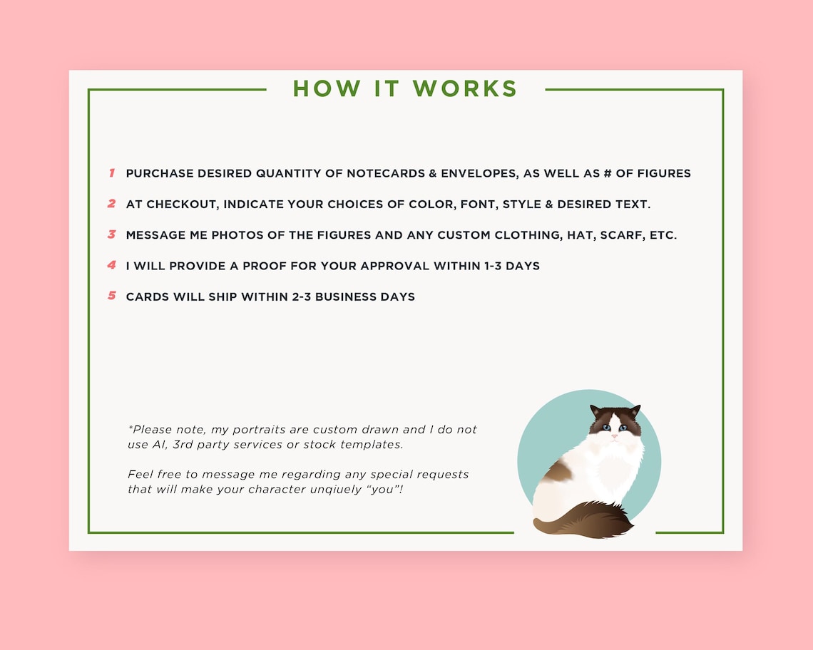 Custom Pet Portrait Stationery, Personalized Notecards - Image 4