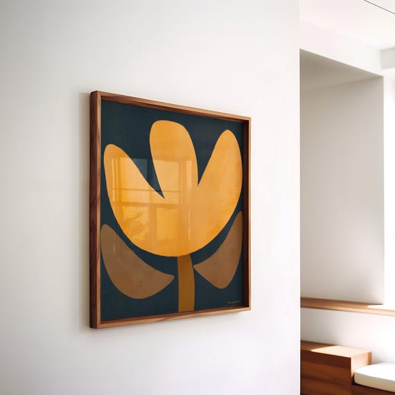 Abstract Flower Art Print, Modern Home Decor