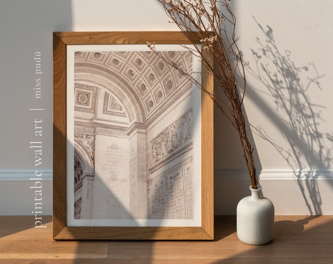 Paris France Art Print, Arc De Triomphe Architecture - Image 2