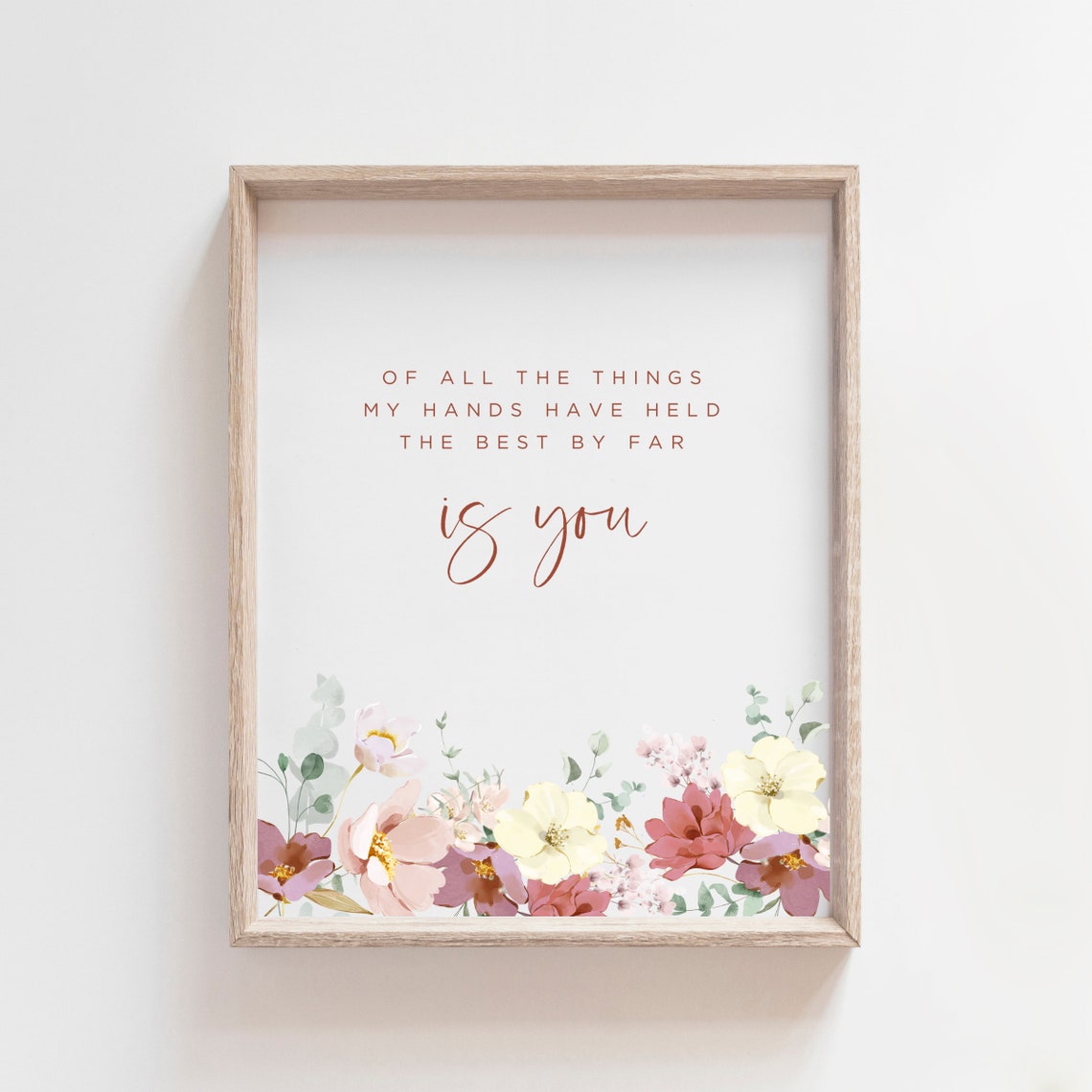 All The Things Pink Flower Nursery Decor Girl Baby Room Wall Art Wildflower Nursery Of All The Things My Hands Have Held Baby Shower