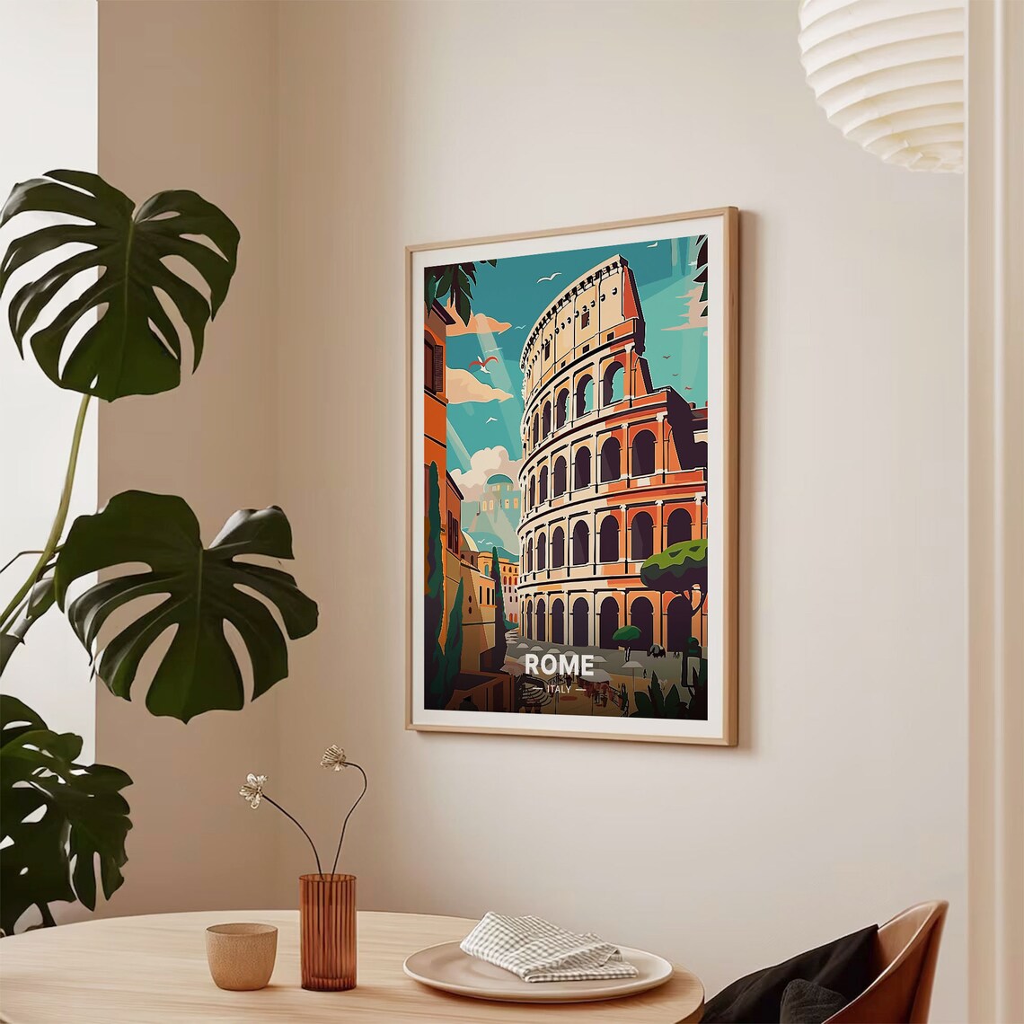 Rome Colosseum Vintage Travel Poster, Italy - Image 2