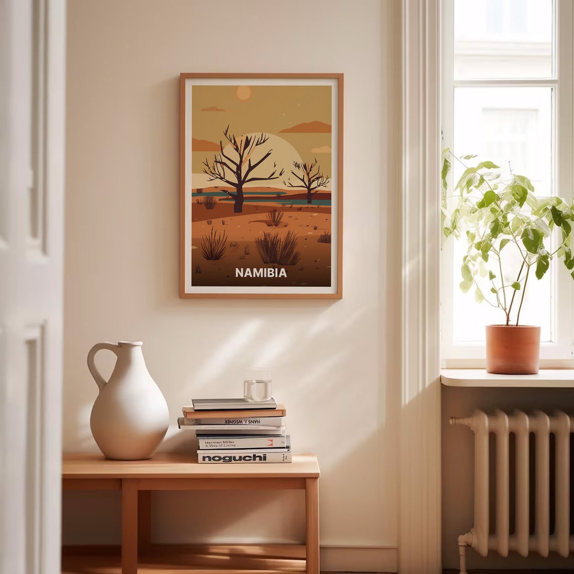 Namibia Desert Camelthorn Trees Sunset Orange Dunes Travel Poster - Image 4