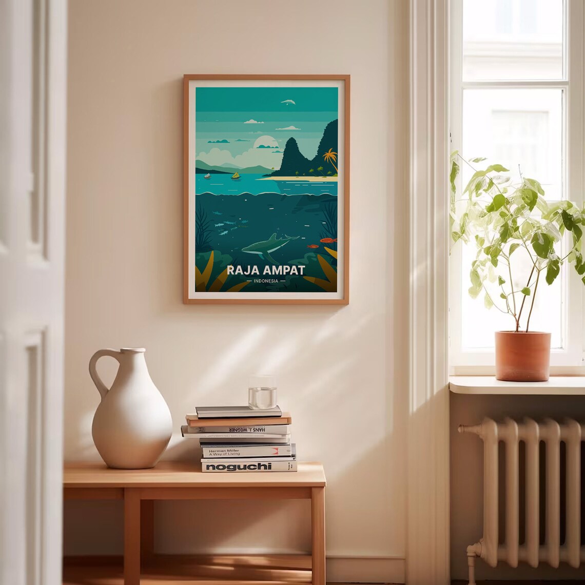 Raja Ampat Indonesia Coral Reef Underwater Scene Travel Poster - Image 4