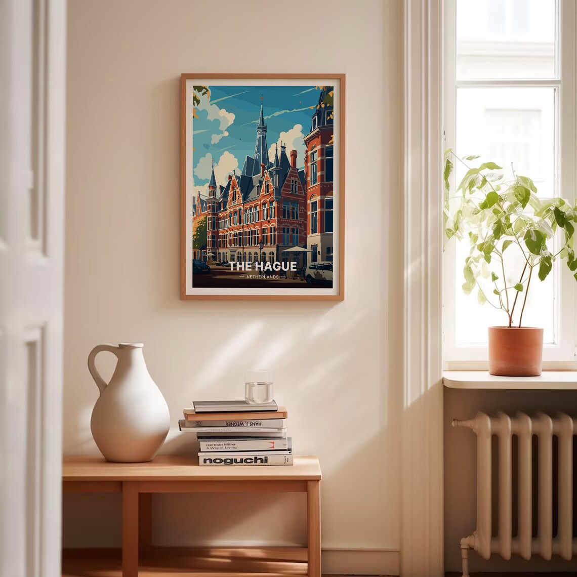 The Hague Travel Poster, Netherlands Cityscape Art Print - Image 4
