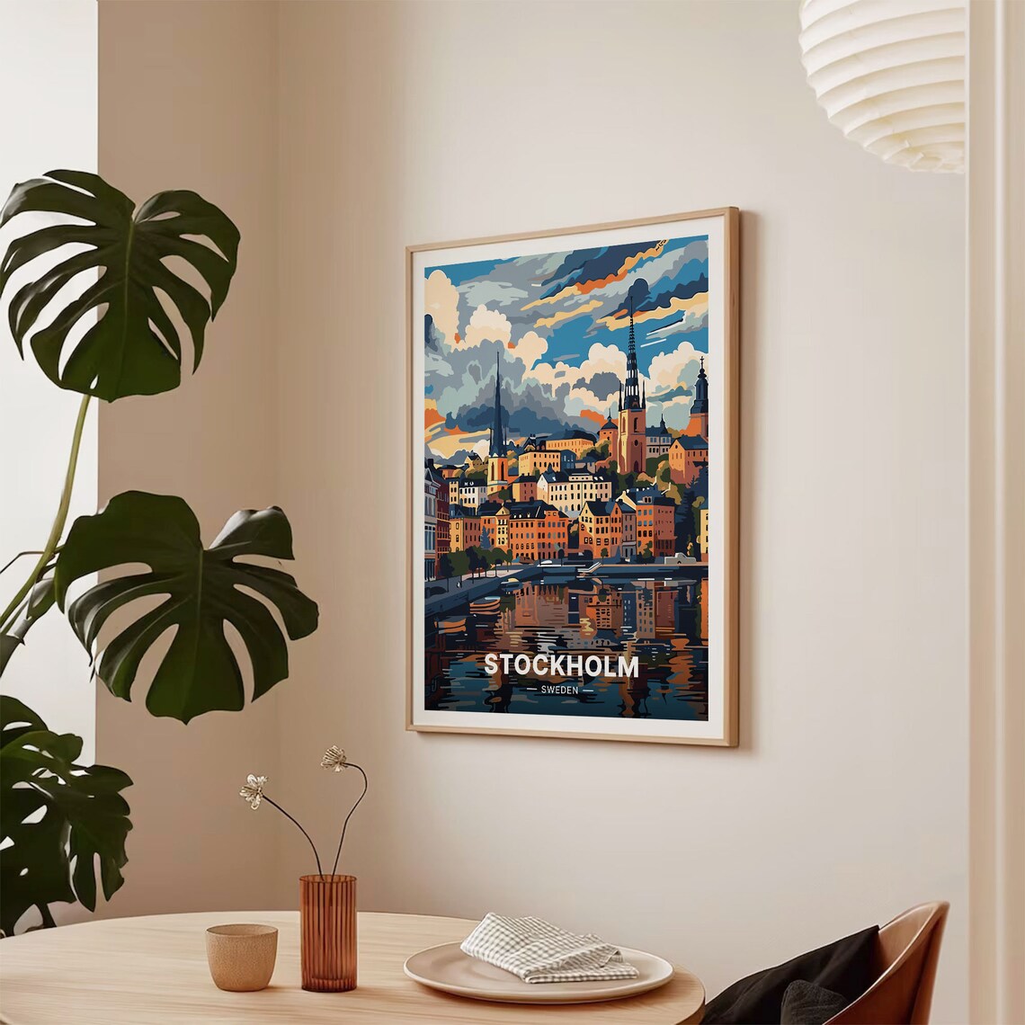 Stockholm Cityscape Travel Poster, Sweden Decor - Image 2