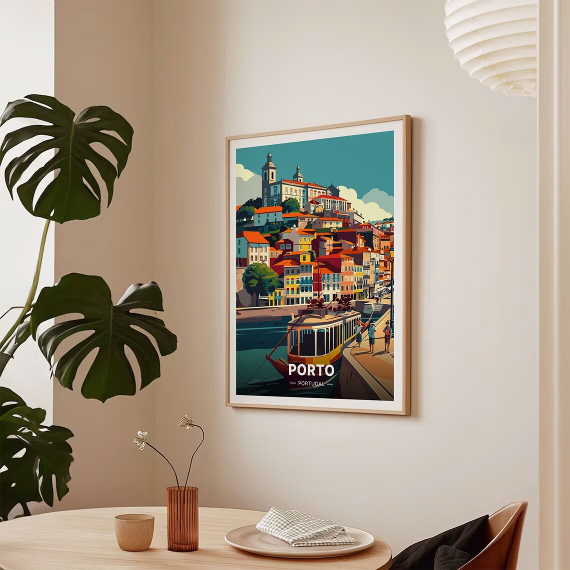 Porto Travel Poster, Portugal Cityscape Art - Image 2