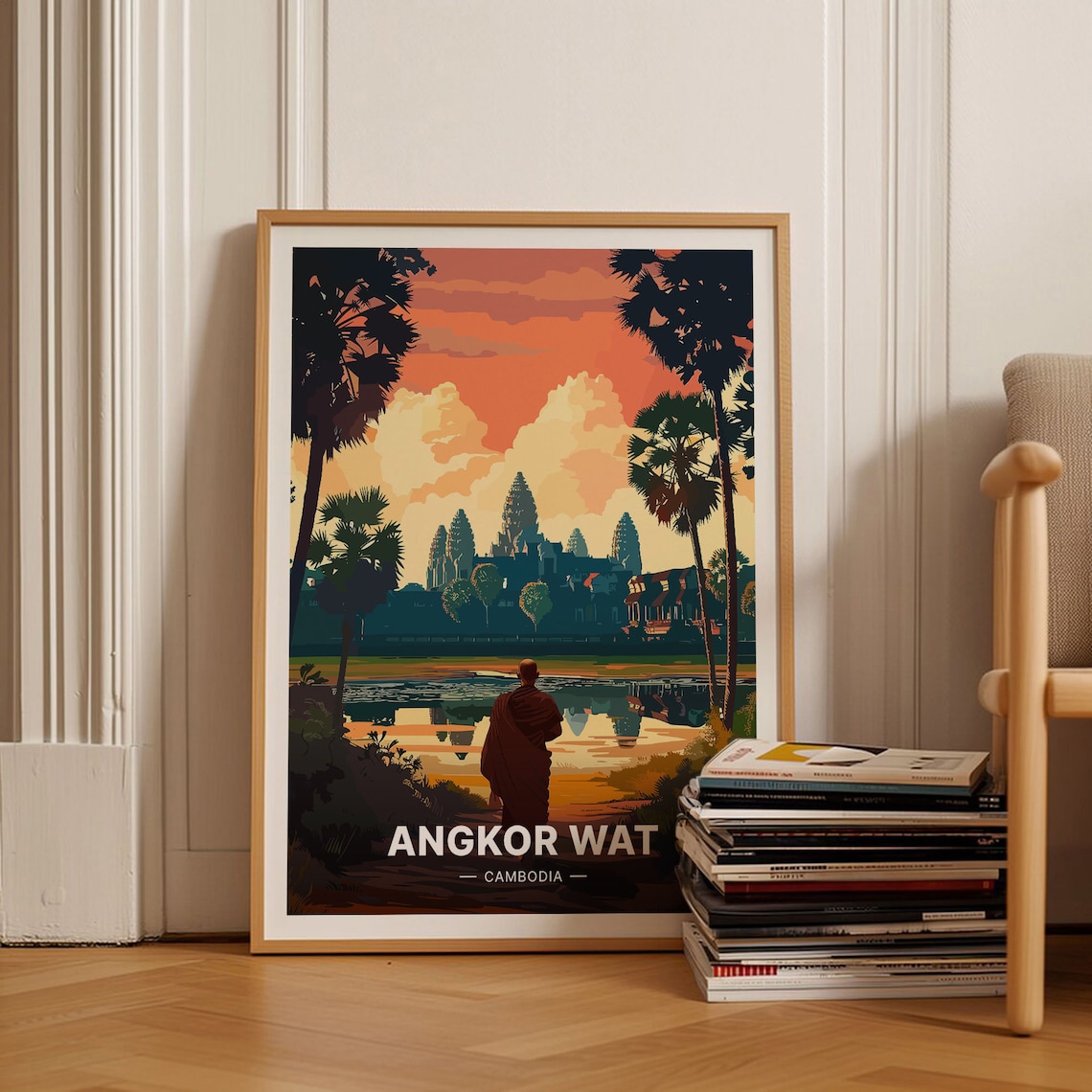 Angkor Wat Travel Poster, World Heritage Site