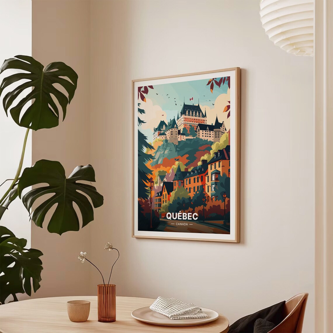 Quebec City Travel Poster, Canada Landmark Art Print - Image 2