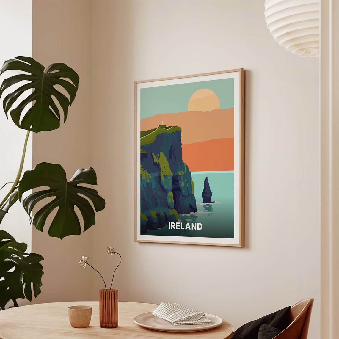 Ireland Travel Poster, Cliffs Of Moher Landscape - Image 2
