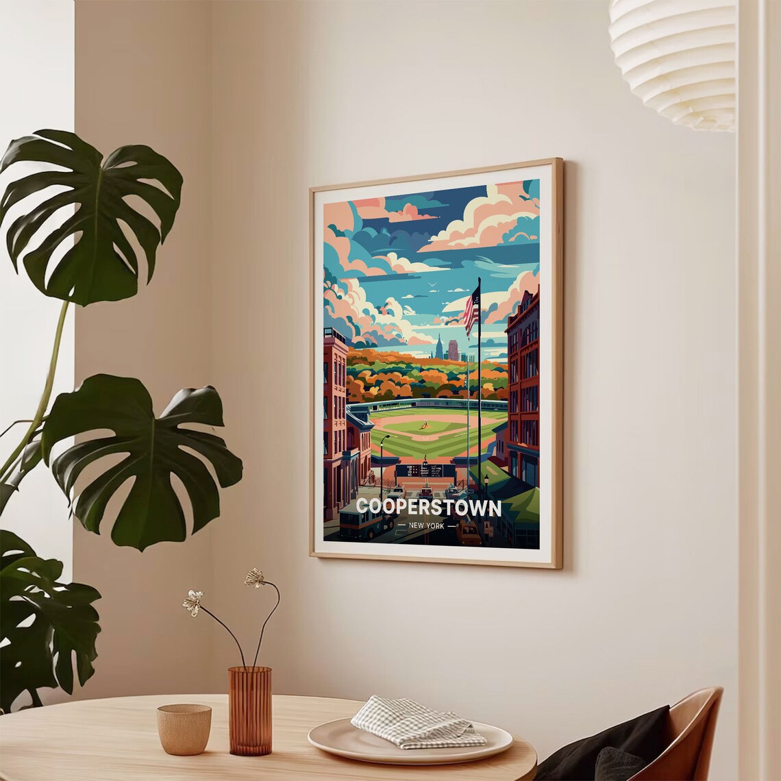 Cooperstown New York Vintage Travel Poster Art Print - Image 2