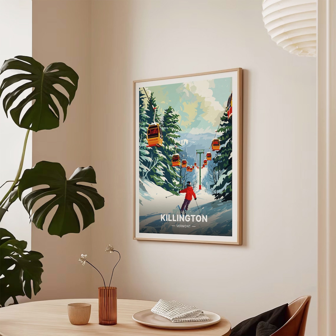 Killington Ski Resort Retro Travel Poster, Vermont - Image 2