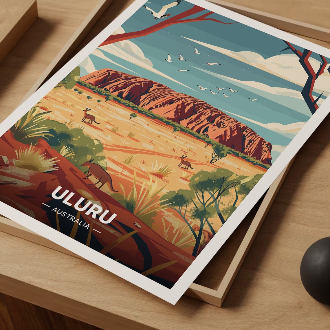 Uluru Ayers Rock Australia Red Centre Desert Landscape Travel Poster - Image 3
