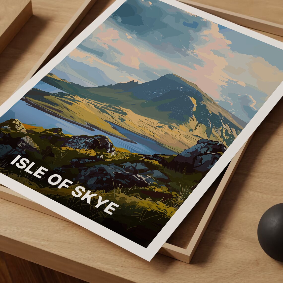 Isle Of Skye Travel Poster, Portree Scotland Landscape - Image 3