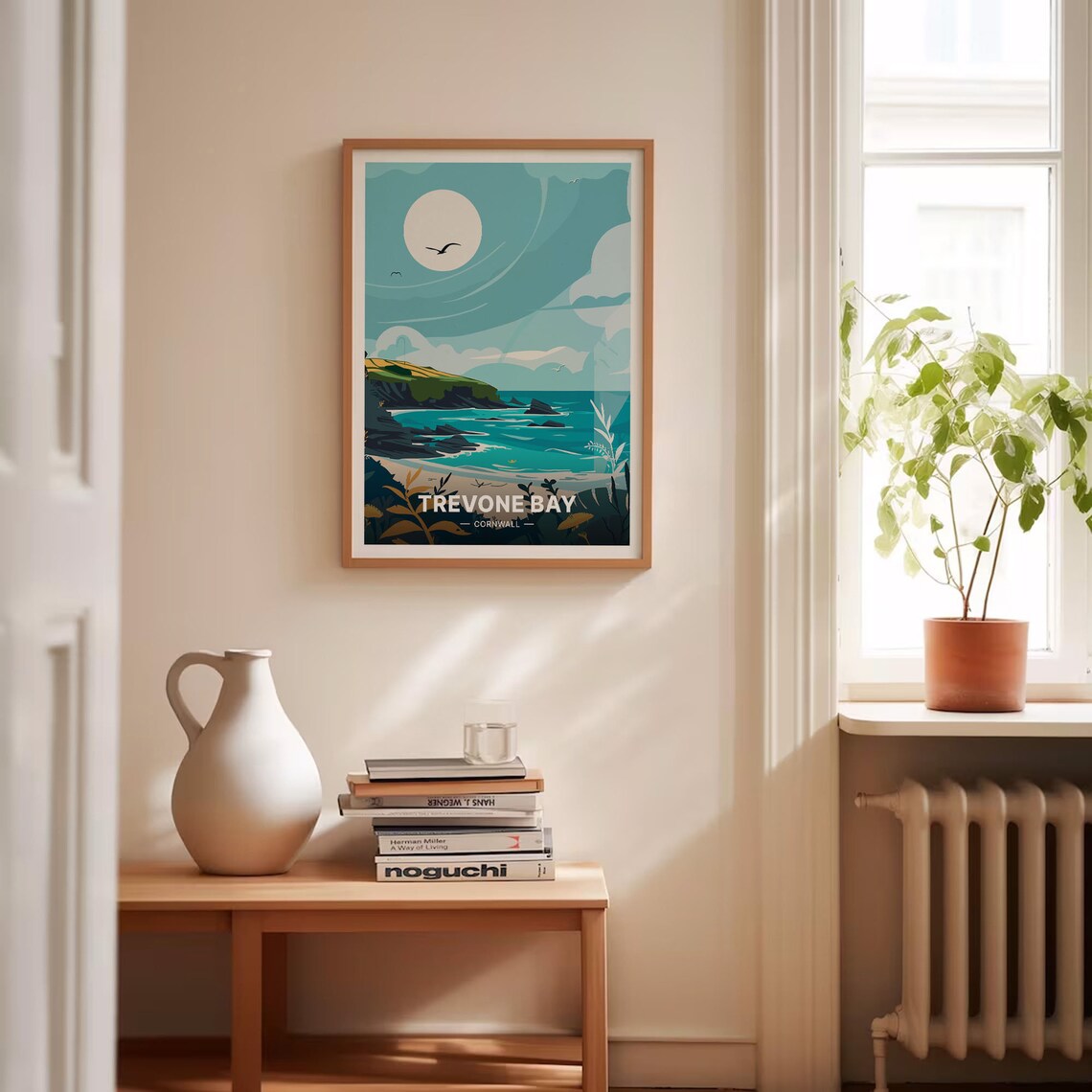 Trevone Bay Cornwall Travel Poster, Coastal Decor - Image 4