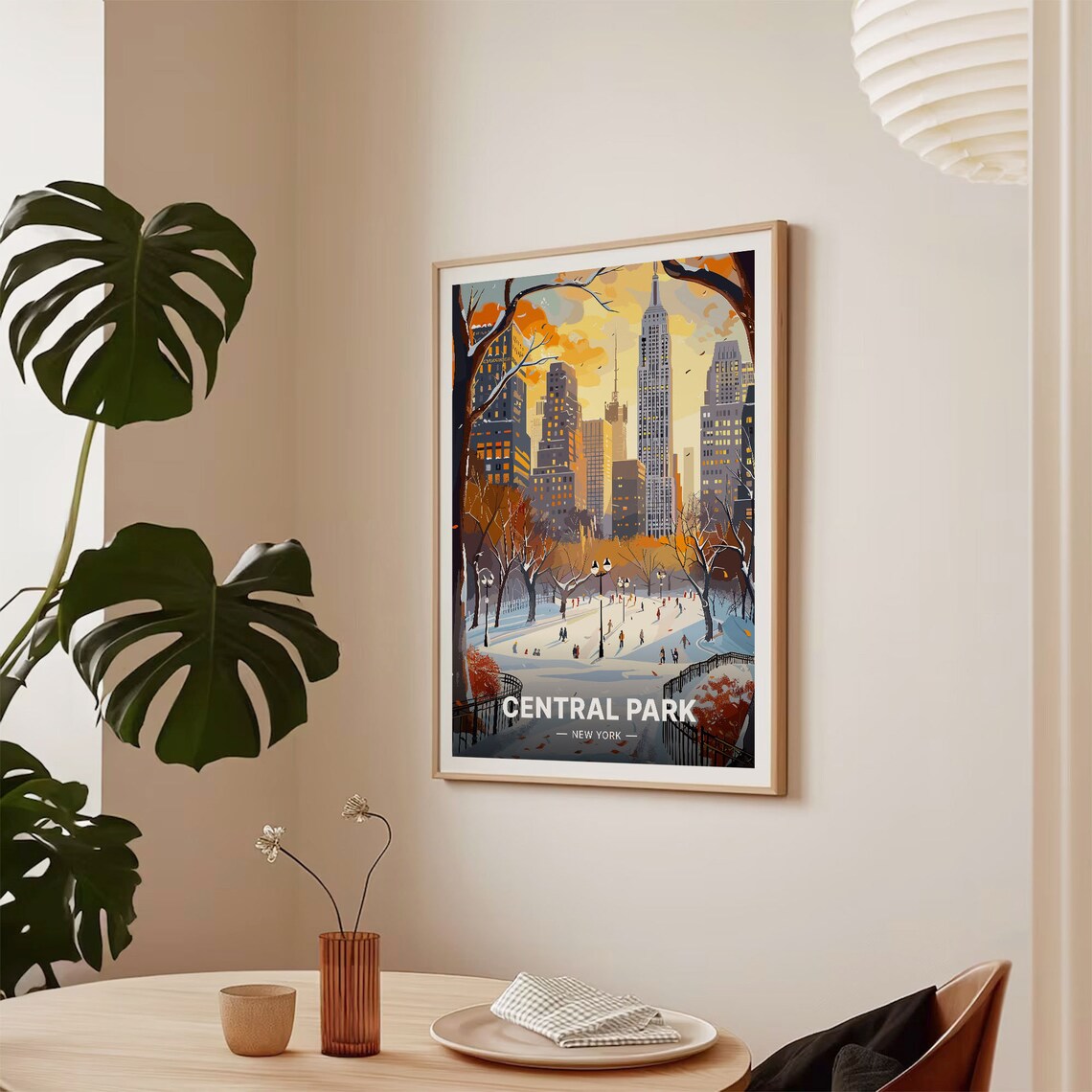 Central Park Winter Wonderland Travel Poster - Image 2