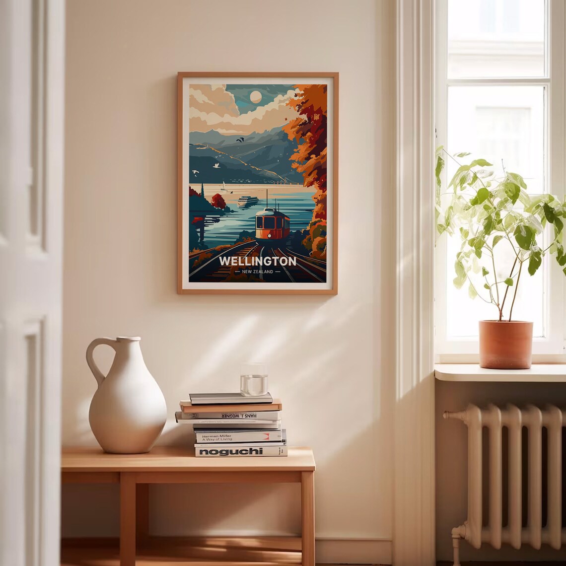 Wellington Evening Skyline, New Zealand Travel Poster - Image 4