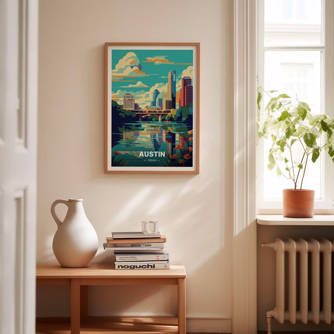 Austin Texas Retro Mid-Century Modern Travel Poster - Image 4