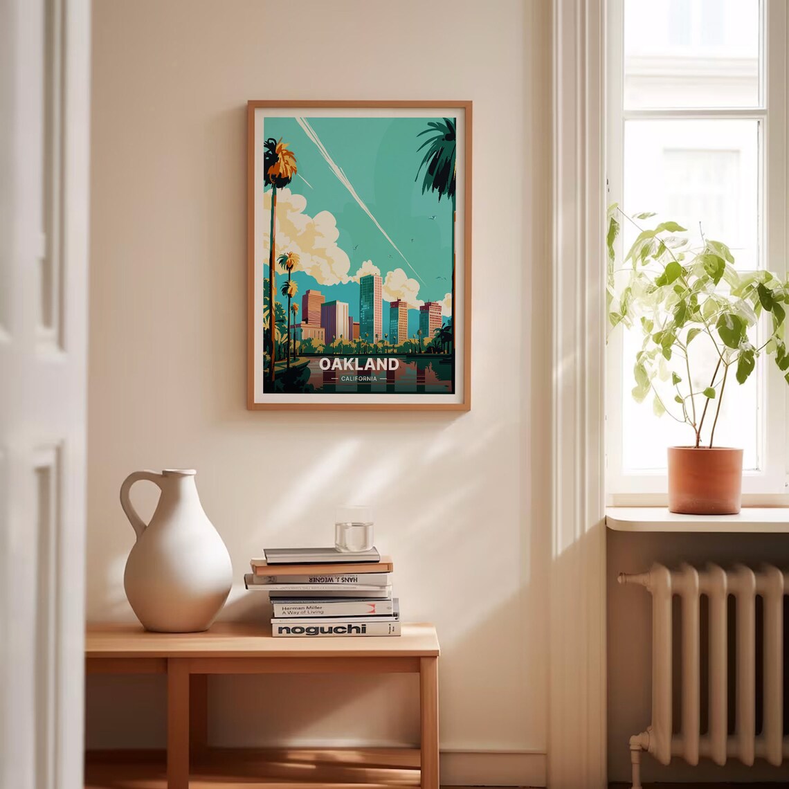 Oakland Travel Poster, California Cityscape Art Print - Image 4