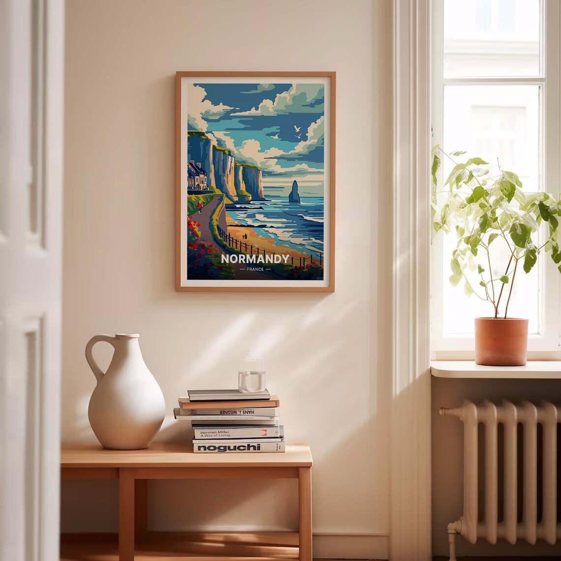 Normandy France Vintage Travel Poster, European Landscape - Image 4