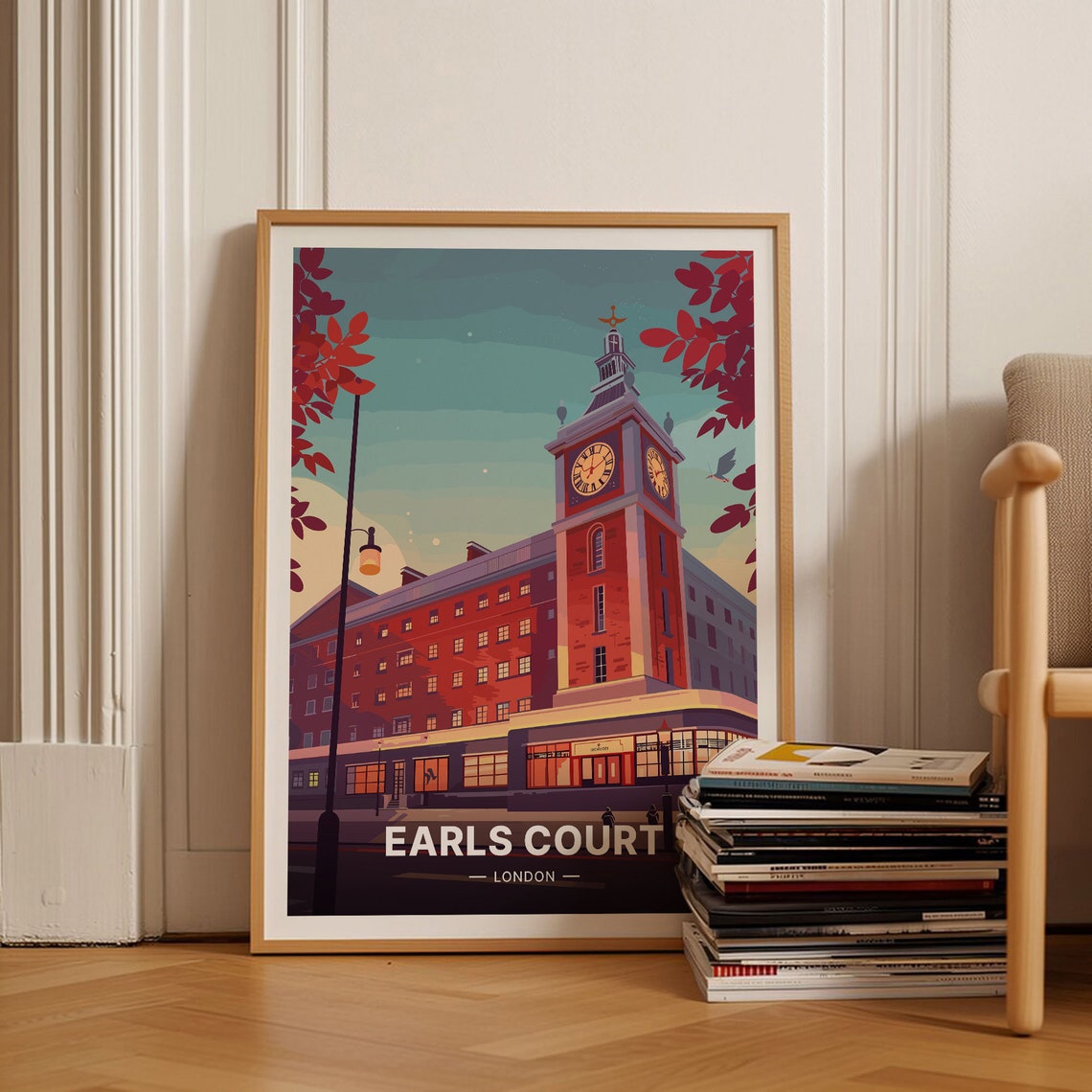 London Travel Poster Earls Court Exhibition Architecture Art Kensington Chelsea Fulham Decor Royal Tournament Music Venue C20 1687