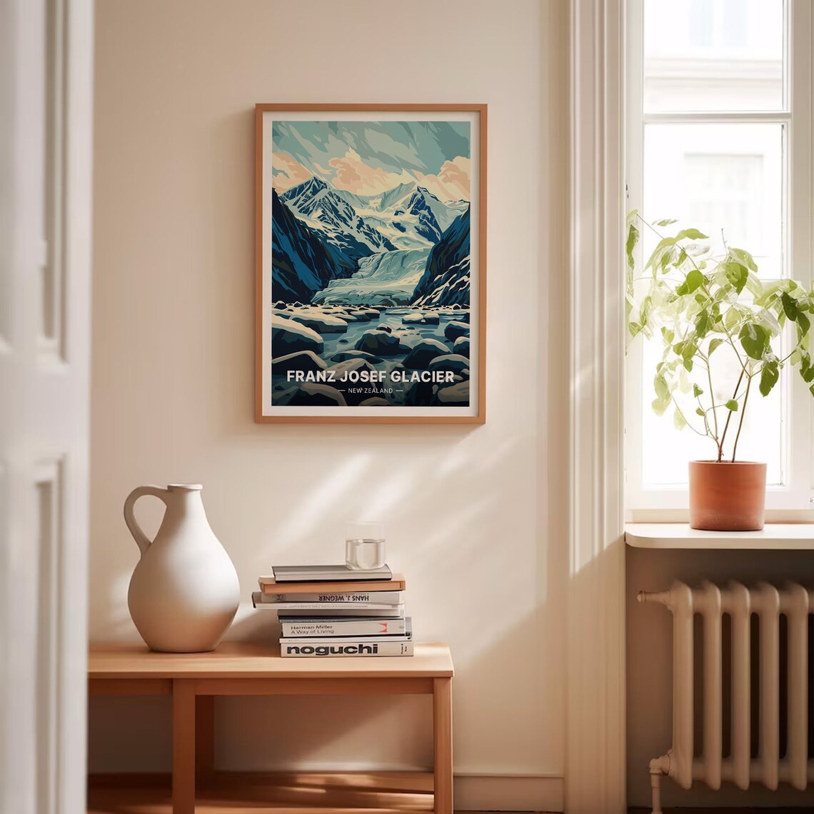 Franz Josef Glacier New Zealand Snowy Alpine Valley Travel Poster - Image 4