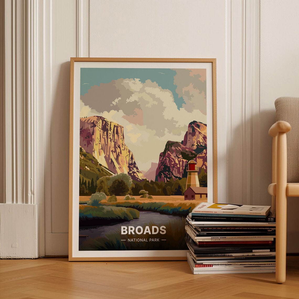 Broads National Park River Valley Cliffs Tower Waterside Poster