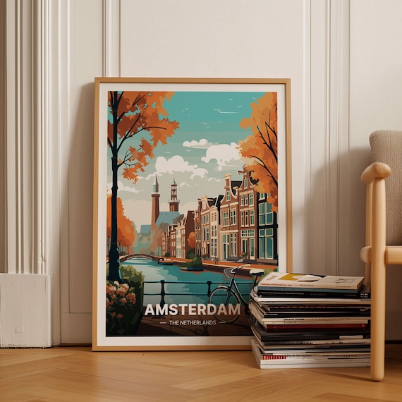 Amsterdam Birthday Gift Wall Art Print