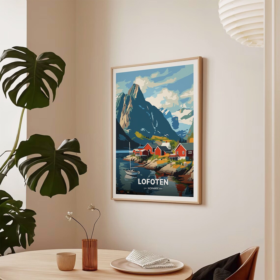 Lofoten Islands Travel Poster, Norway Landscape - Image 2