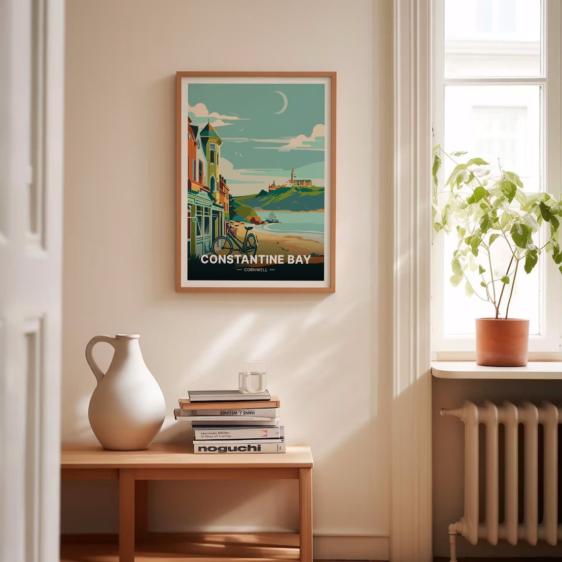 Constantine Bay Cornwall Coastal Village Beach Travel Poster - Image 4
