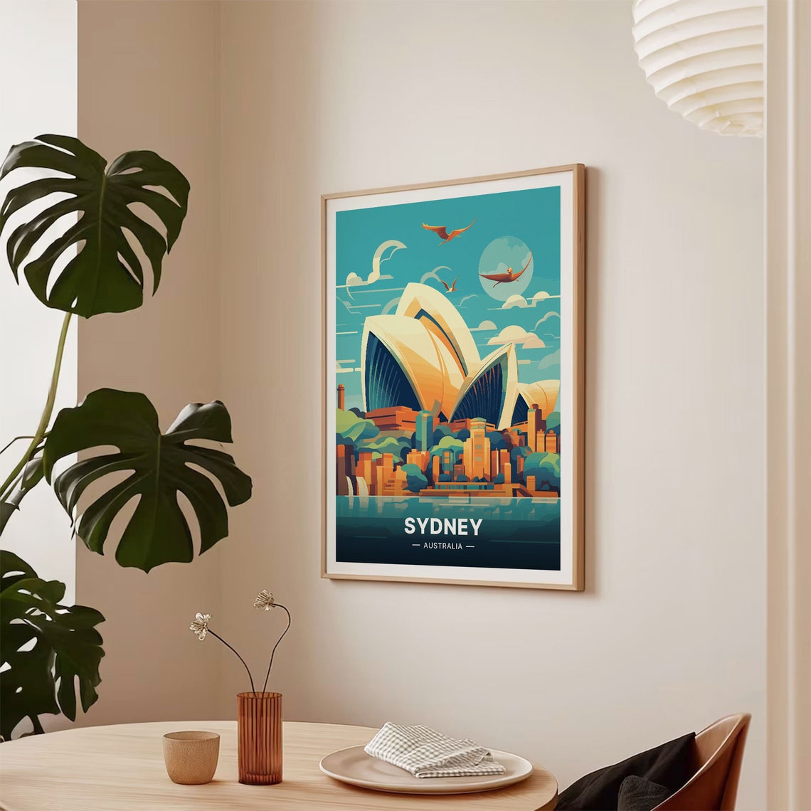 Sydney Australia Opera House Sparkling Bright Harbor Travel Poster - Image 2