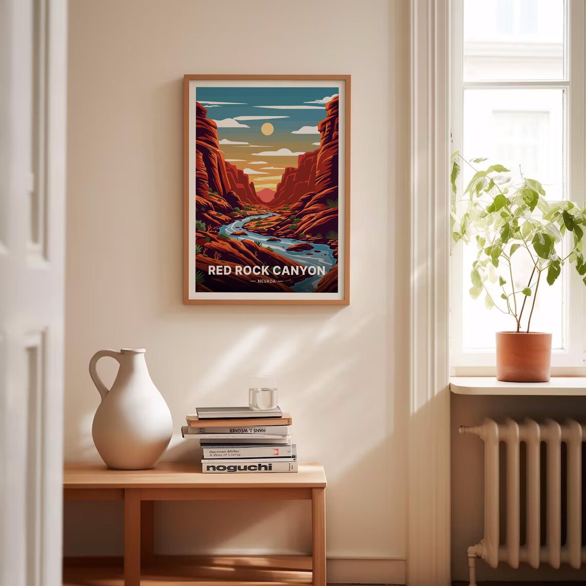 Red Rock Canyon Travel Poster, Nevada Landscape Art Print - Image 4